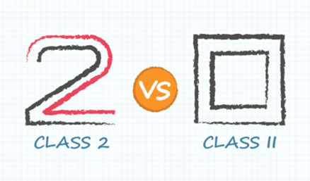 Netzteil der Klasse 2 vs. Klasse II